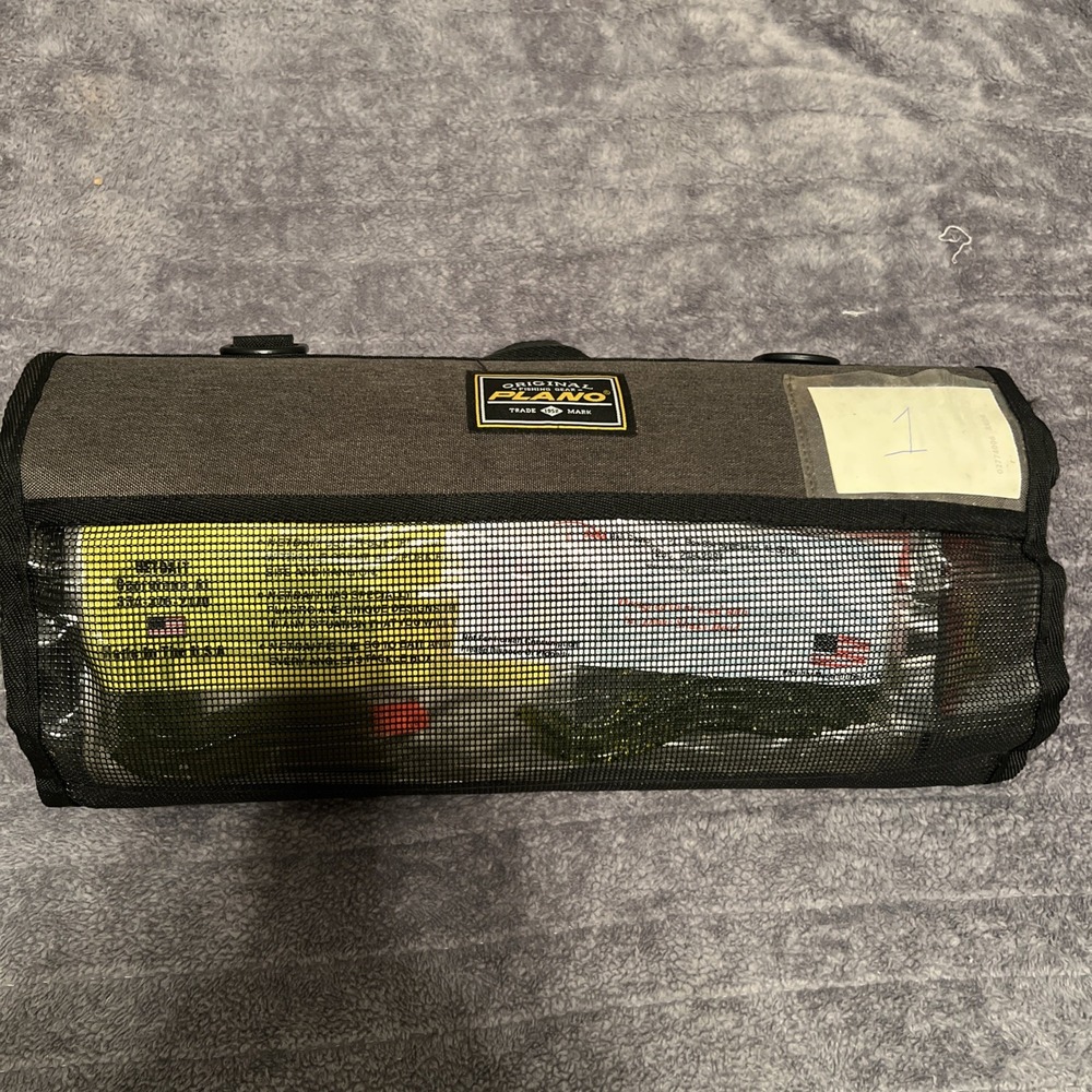 Plano Tackle Logic 119907 Fishing Wrap Bag Lot Over 5lbs Soft Plastics Lures